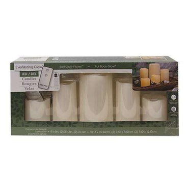 5/Set, LED Bisque Candles - The Fox Decor